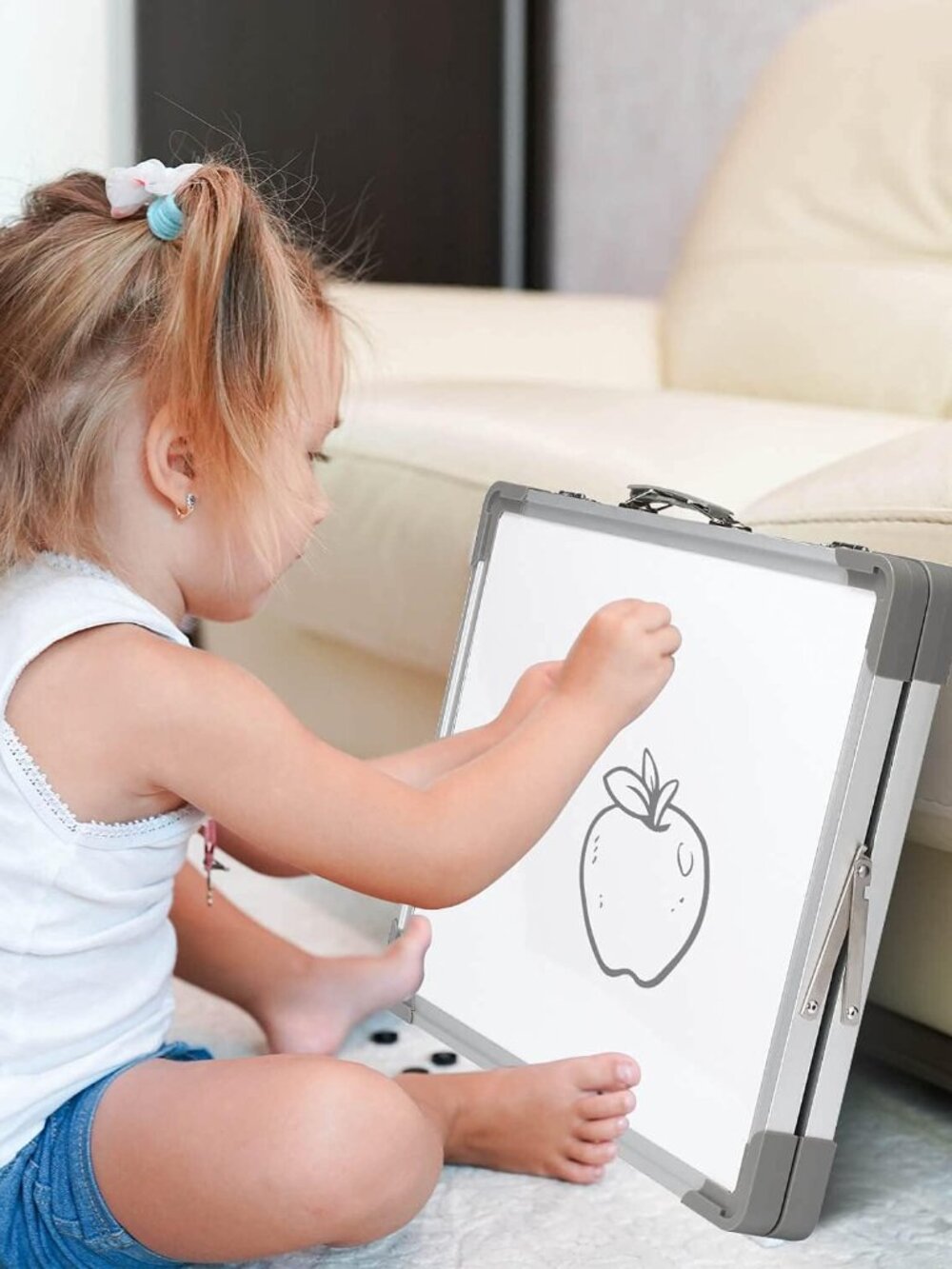 Magnetic Dry Erase Board with Calendar - Small Double Sided Whiteboard on Deskto - Picture 8 of 8